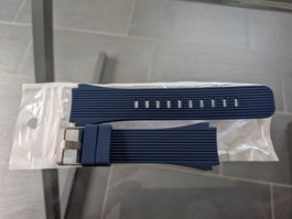 Bracelet de montre caoutchouc bleu 22mm (BL12.5 / BC8.5cm)