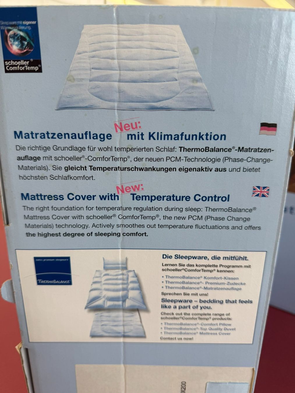 Materassi: ThermoBalance Matratzenauflage mit Klimafunktion, 90x200cm – Nuovo e nell'imballaggio originale da Wohlen AG venduto da Rondat 2