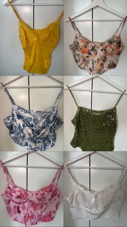 6 Damen Bustier Tops Shein verschiedene Farben Grösse M 