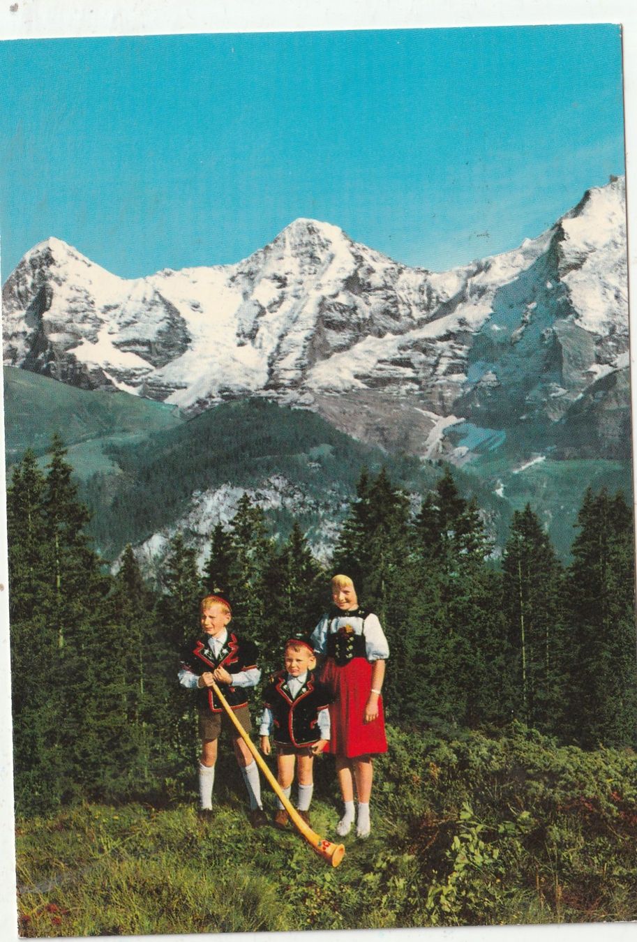 Cartoline postali: Trachtenkinder – Usato da Lumbrein venduto da made02
