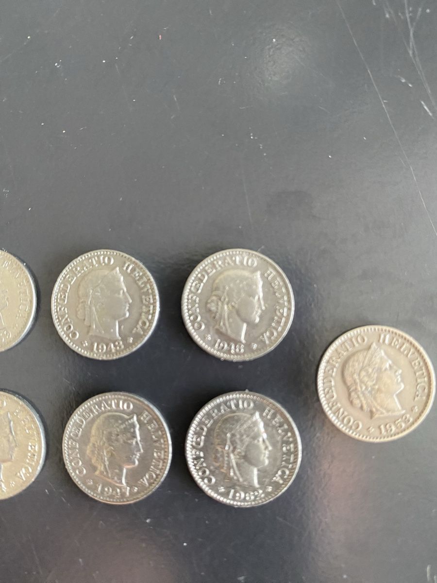 Alle Münzen: Pièces 5 centimes Confédération Suisse 1910-1962 – Gebraucht aus Lausanne von Csamadhi