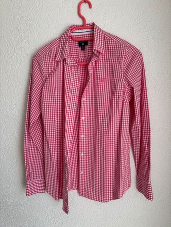 GANT Hemd, Gr. 38, Rot Weiss Kariert
