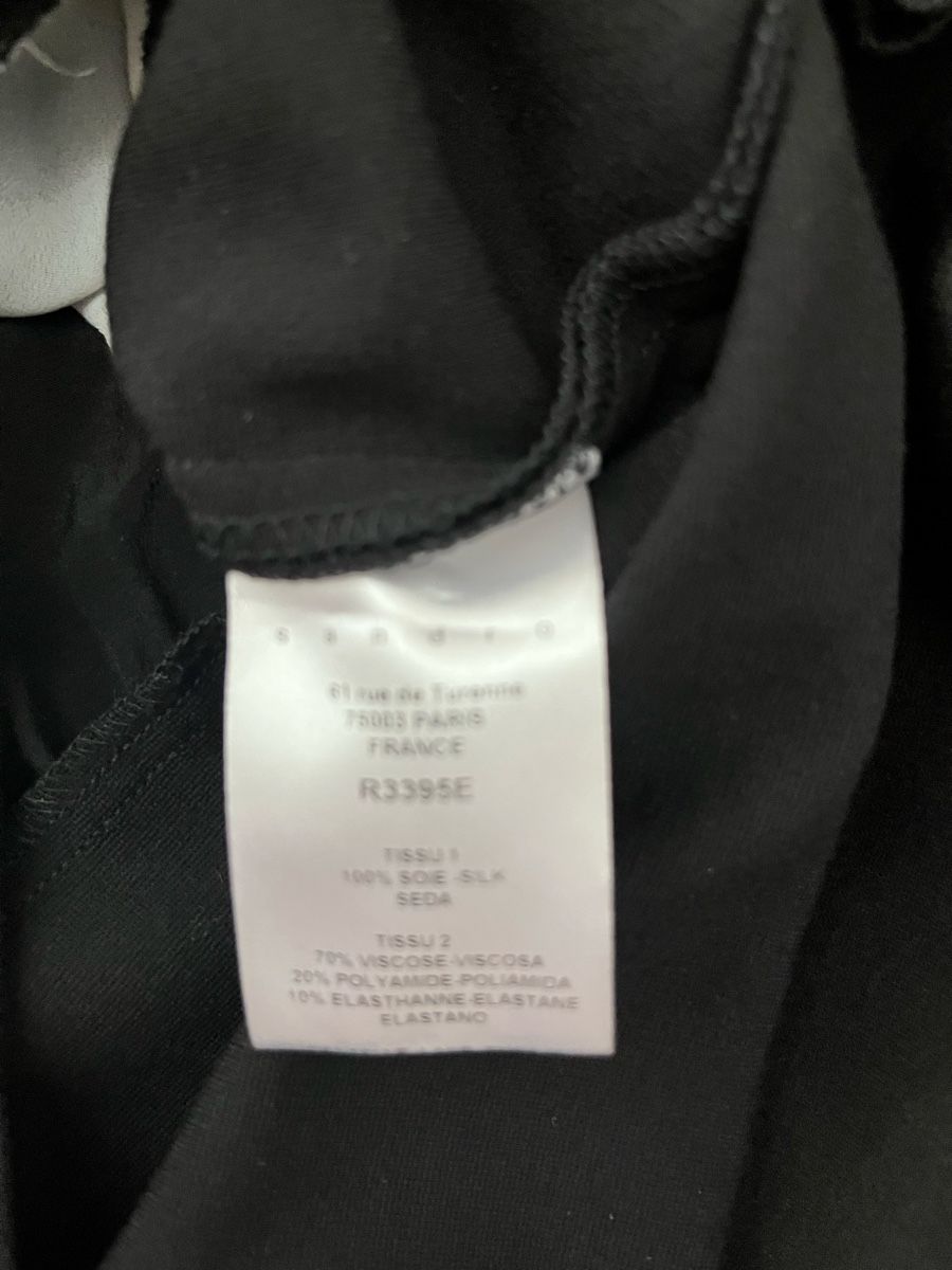 Sandro Robes: Robe Sandro noire dentelle taille 1 soie visco polyester – Neuf (Voir description) à Givrins par sab_k2f9 1