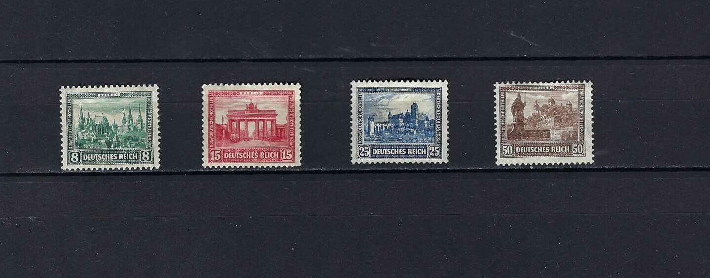 Tutti i francobolli: DR 1930 Bauwerke 450 - 453 ** – Nuovo e nell'imballaggio originale da Altstätten SG venduto da euro010