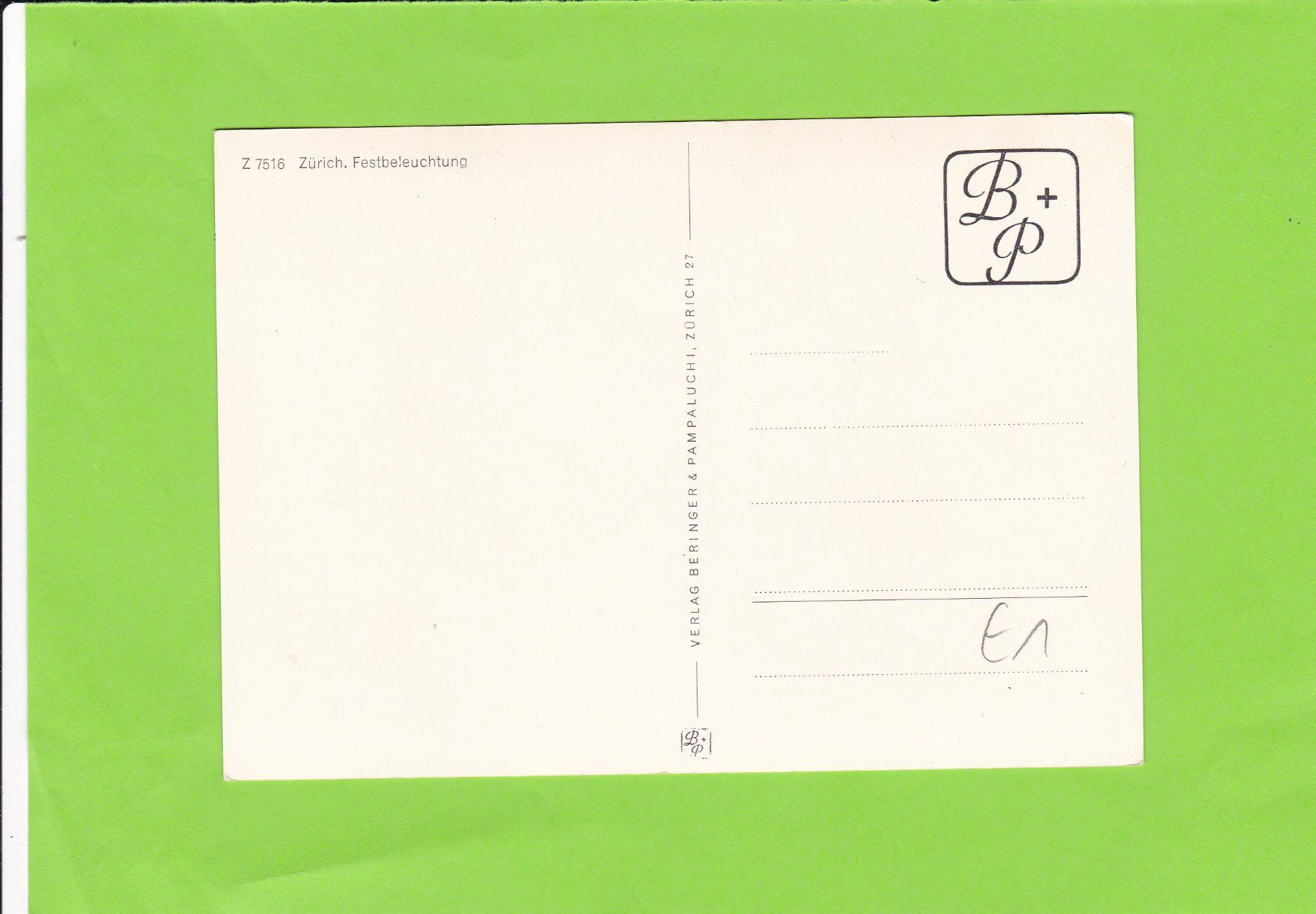 Cartoline postali: Zürich-Festbeleuchtung – Usato da St. Peterzell venduto da neckertal 1