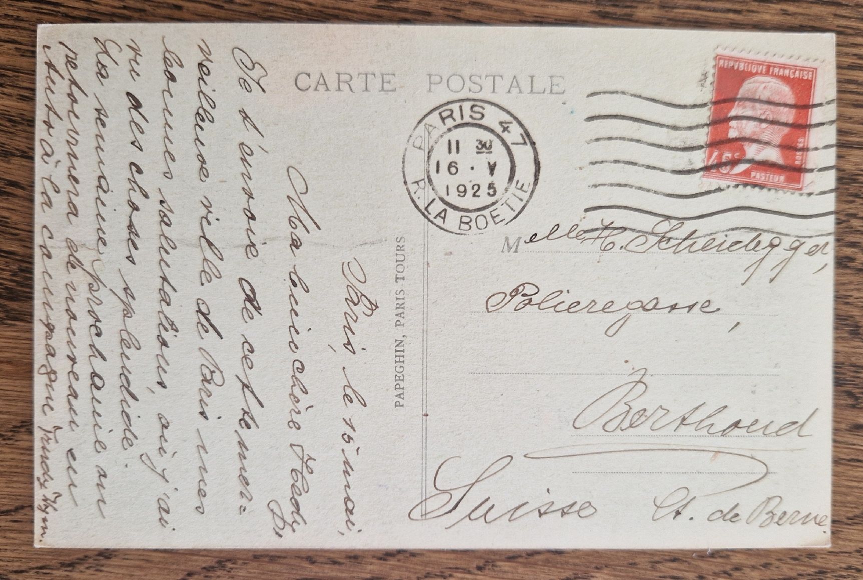 Cartoline postali: Paris - La Tour Eiffel 1925 – Usato da Ebikon venduto da Donar50 1