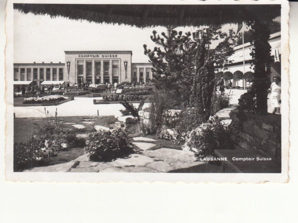 Cartoline postali: Lausanne Comptoir Suisse ca. 1945 – Usato da Bürglen TG venduto da StampGraf