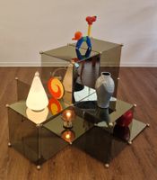 MCM Vintage Design, Modulares Glasregal System, 70er-Jahre