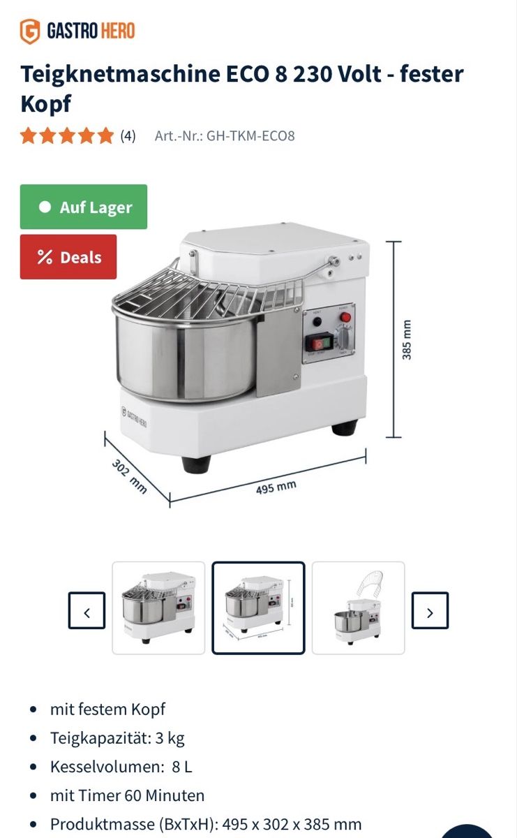 Küchengeräte: Teigknetmaschine – Gebraucht aus Flüh von Luna2010 2