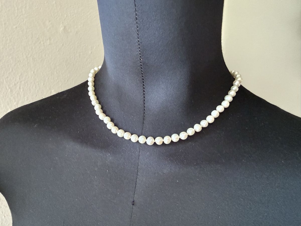 Catenine: Vintage Perlenkette, kleiner Defekt – Usato da Lamone venduto da LaCantinaMagica 2