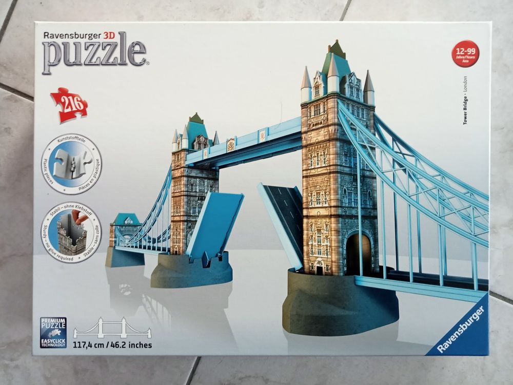 Ravensburger 3D Puzzle - Tower Bridge London, 216 Teile (Gebraucht) in ...