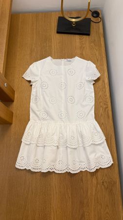 Red VALENTINO KLEID Spitze Sommerkleid Urlaub Traum Cotton