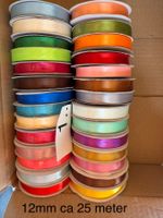 Satin Bänder  Geschenkband   Restposten  28 Rollen  12mm 27m