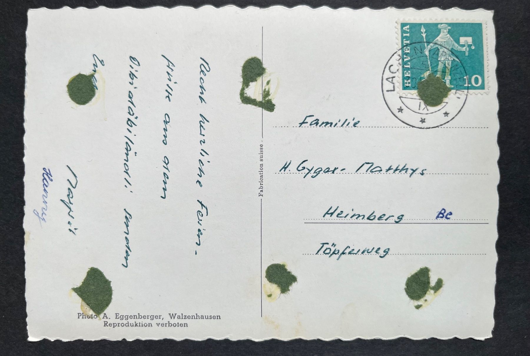 Cartoline postali: Lachen- Walzenhausen / Blick auf den Bodensee. – Usato da Ostermundigen venduto da DaxKarten-75 1