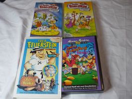 4x Rare VHS Erstausgabe - Fred Feuerstein - Trickfilm Top