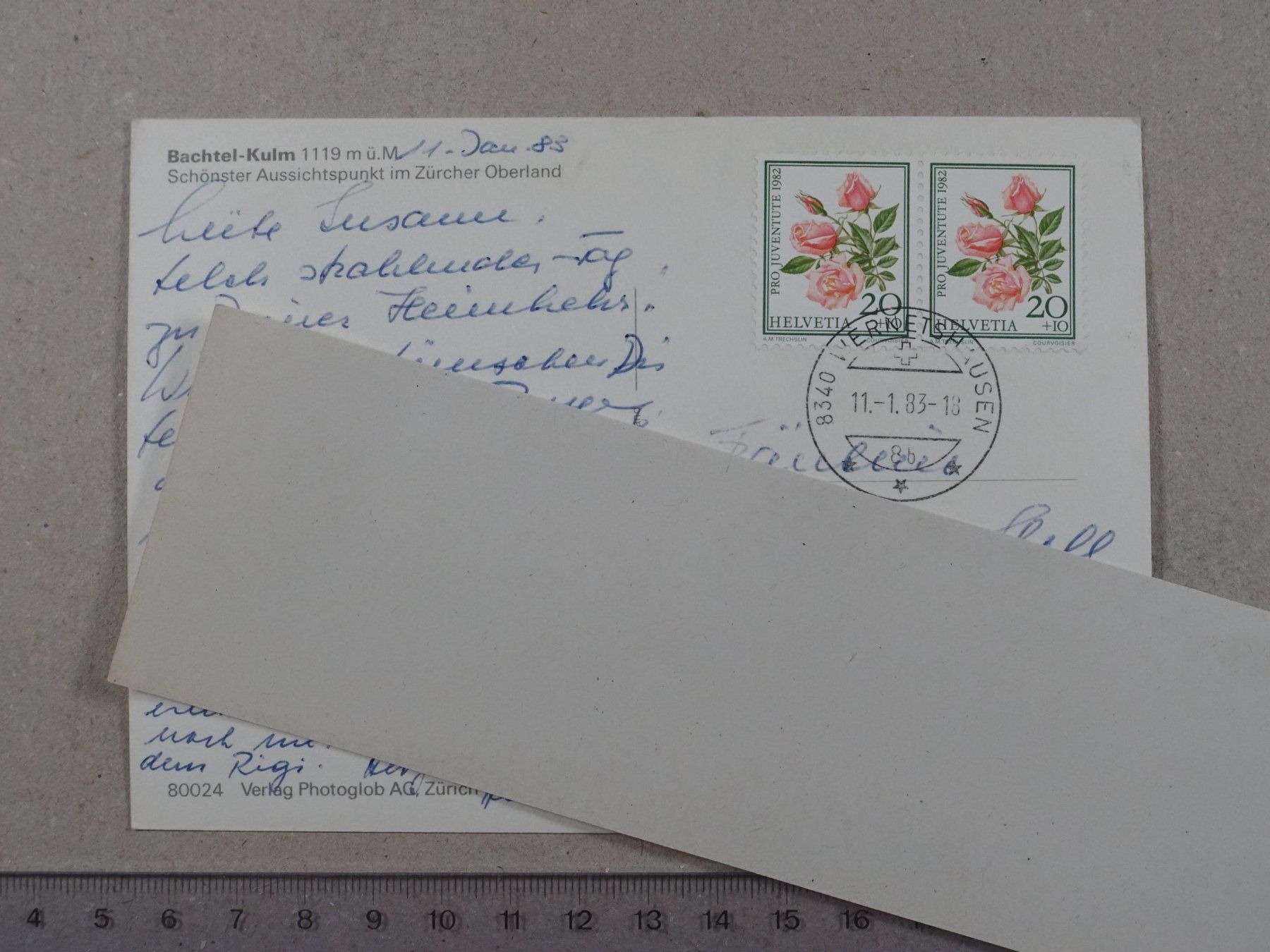 Cartes postales: Bachtel Kulm, 1983, Poststempel Wernetshausen – D'occasion à Lenzburg par fh1 1