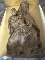 Holzskulptur Mutter mit Kind, 25x40cm!
