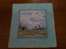 Taschentuch mit Stadtansicht Zürich im Jahr 1835