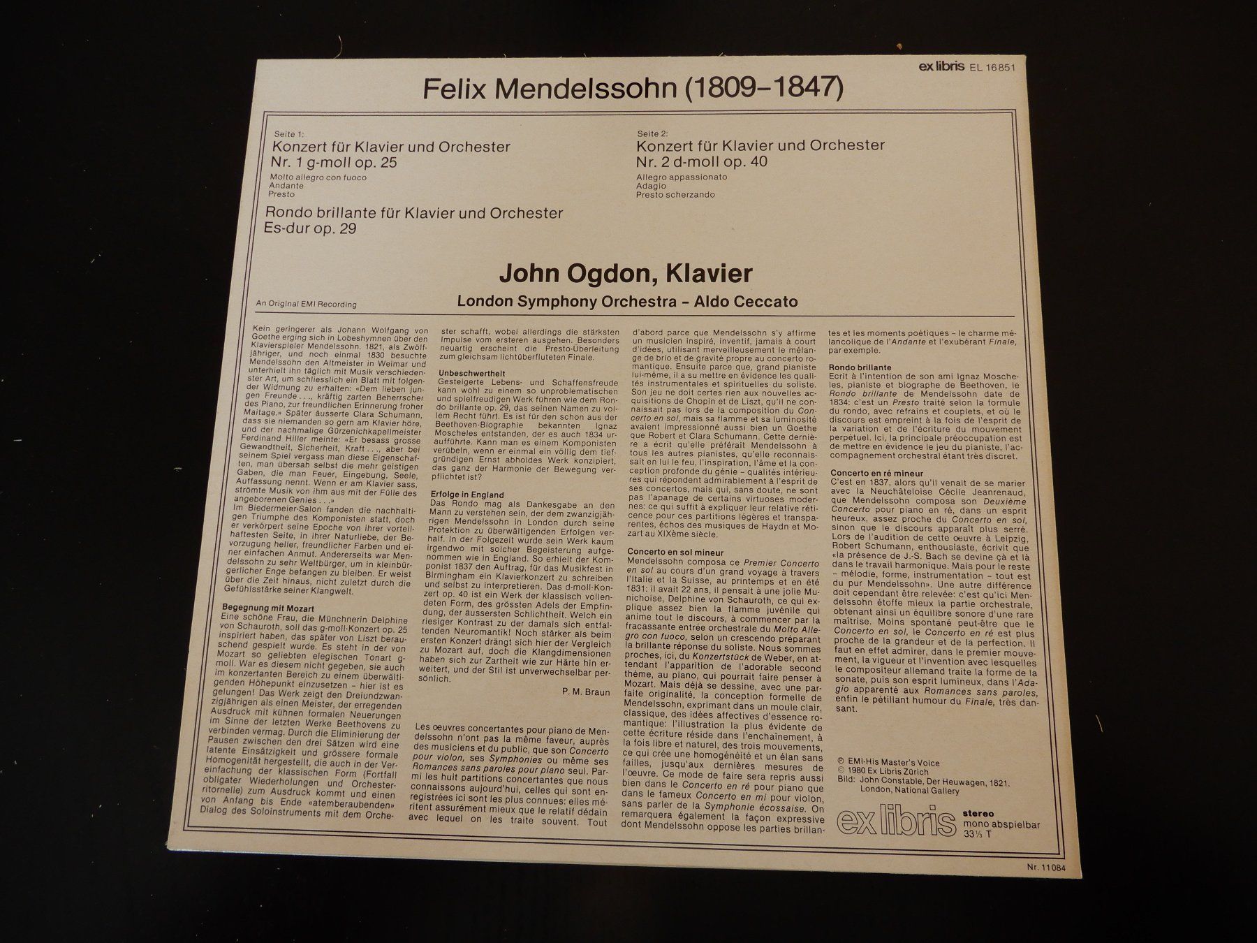 Dischi in vinile: Mendelssohn – Klavierkonzerte – Usato da Erstfeld venduto da Mario_boe0 1
