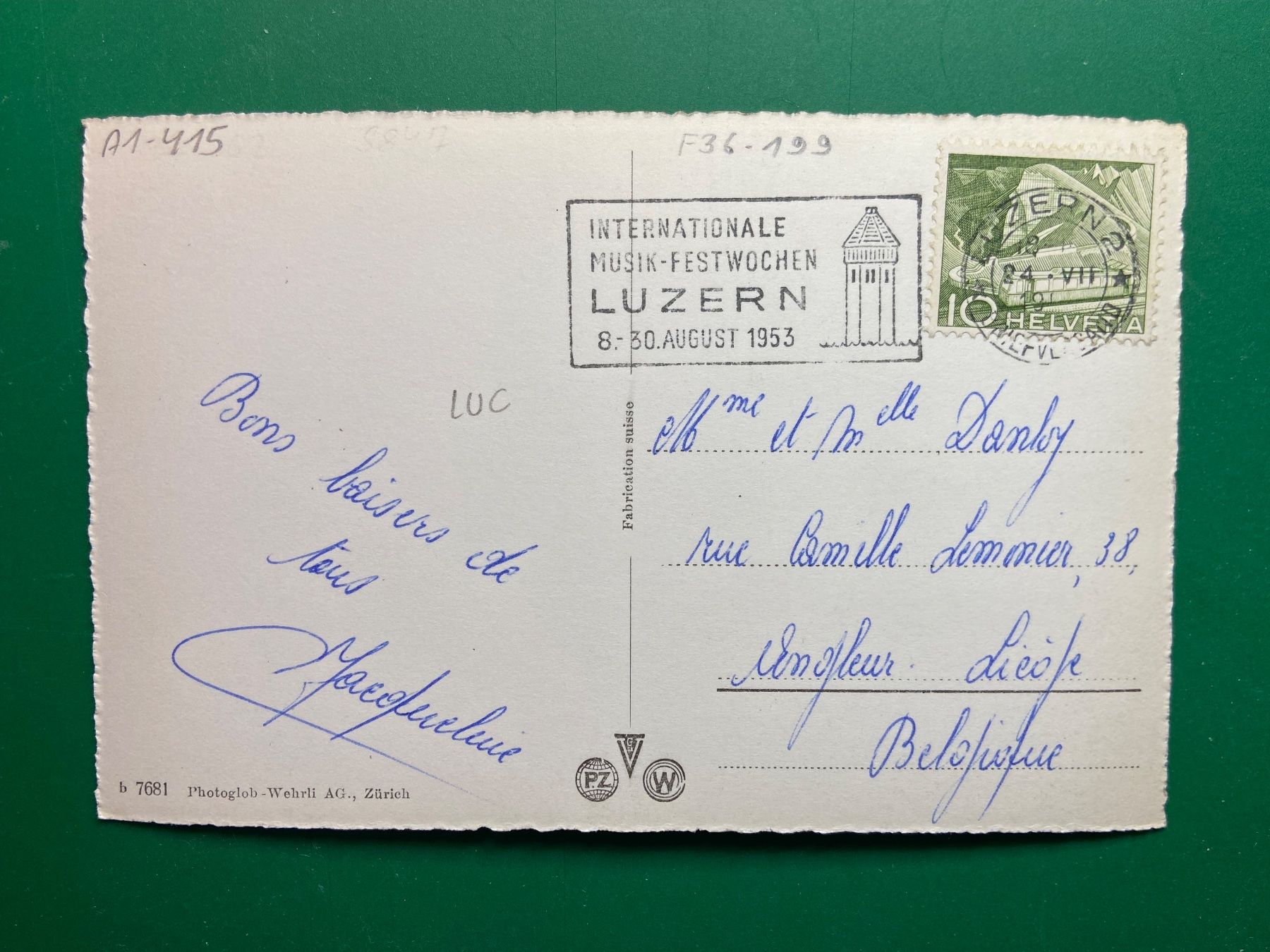 Ansichtskarten: Luzern, Schweizerhofquai – Gebraucht aus Steg VS von _vinci_ 1