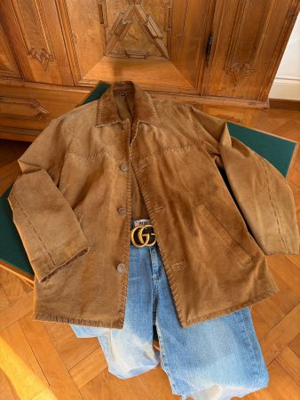VINTAGE MAN'S FASHION Jacke aus 100 % Wildleder  Gr.50