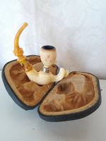Antike Meerschaumpfeife, 1912 inkl. Leder Etui