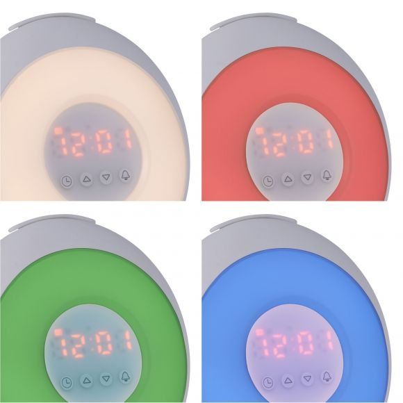 Sveglie: Dimmbare runde LED Wecker matt – Nuovo e nell'imballaggio originale da Werdenberg venduto da Siril1 3