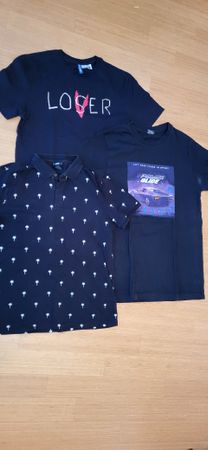 3 schwarze Buben T-shirts Grösse M