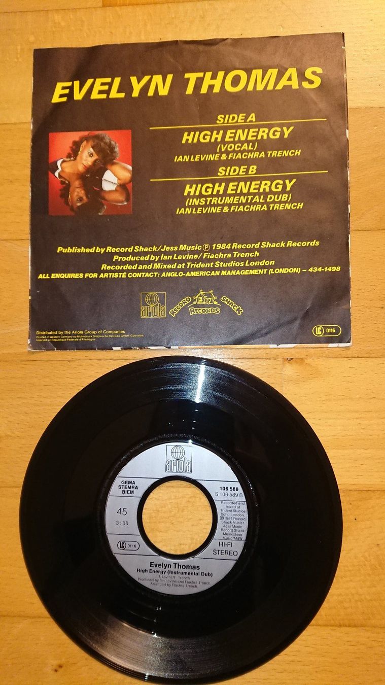 Dischi in vinile: Evelyn Thomas - High Energy - Single 1984 – Usato da Egg b. Zürich venduto da orwell1984 1