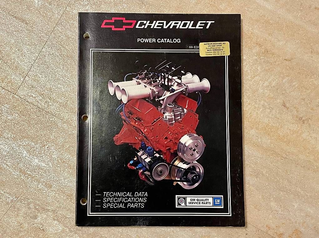 Moteurs: Chevrolet Power Catalog Tech Data Specs SmallBlock BigBlock – D'occasion à Turbenthal par Retoo 1
