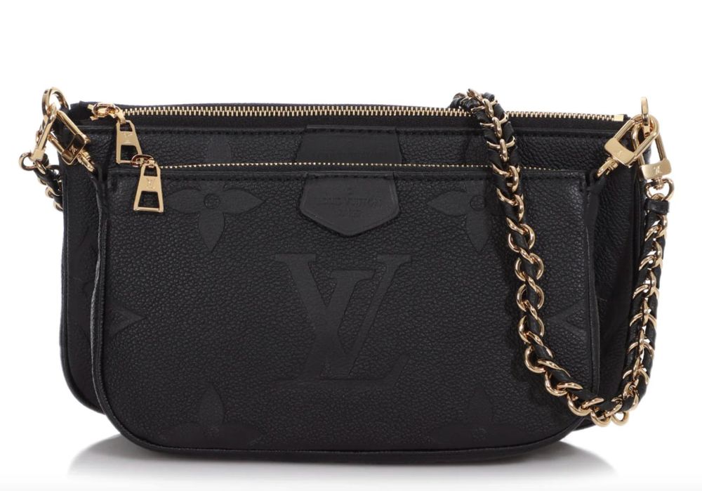 Louis Vuitton Pallas Empreinte Crossbody Tasche schwarz rar in
