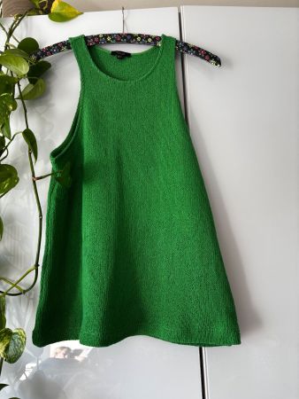 MASSIMO DUTTI grünes Top aus Baumwollstrick Gr. M