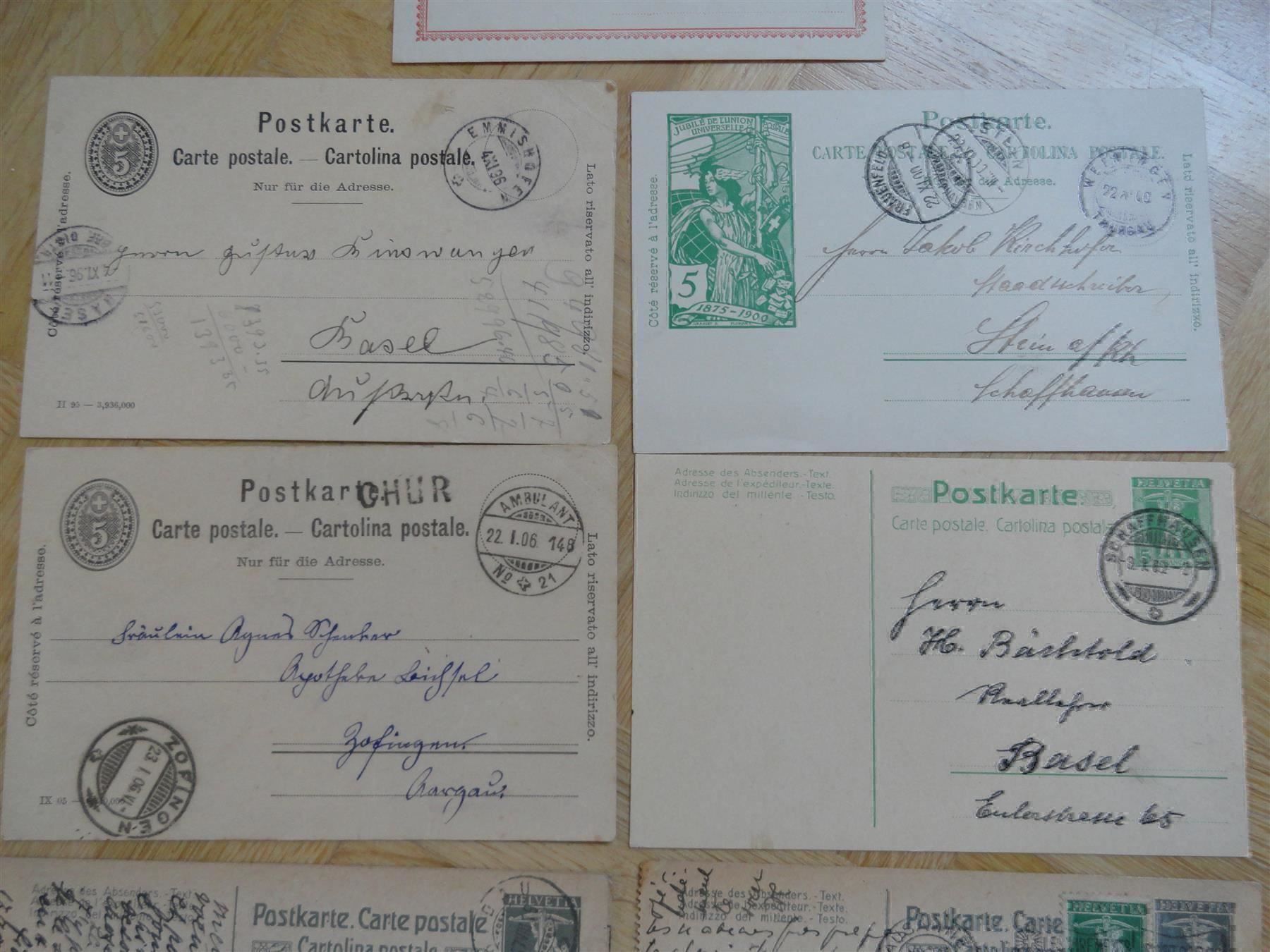 Cartoline postali: 54 Post-/Korrespondenzkarten ab 1871 – Usato da stäfa venduto da brandy66 4