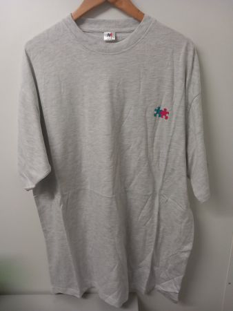 HERREN TSHIRT GRAU XXL BEDRUCKEN SPORT FREIZEIT TSHIRT NEU