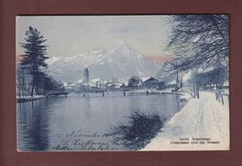 INTERLAKEN - Unterseen unter Schnee - 1908 // Eckbug //