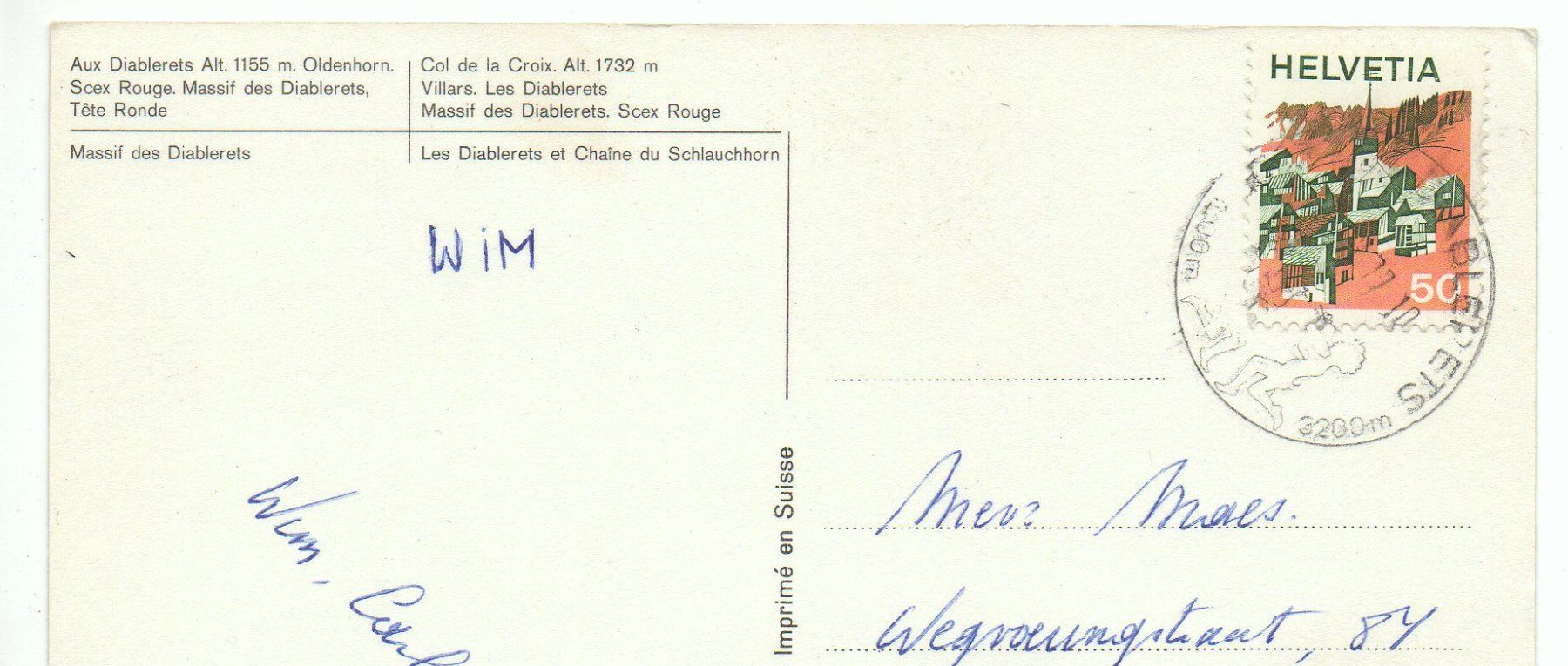Cartoline postali: LES DIABLERETS – Usato da Jona venduto da philajona 1