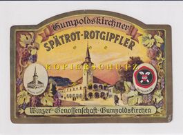 Etikette für Wein - Gumpoldskirchner Spätrot-Rotgipfler /bd