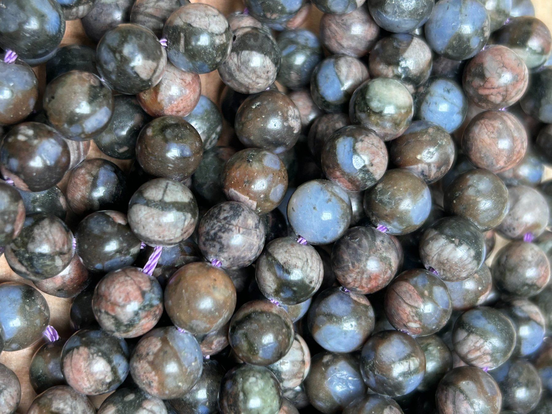 Edelsteine: Aktion!!! Strang echte blue Pink Jasper Kugeln 8 mm – Neu und originalverpackt aus Niederrohrdorf von Ytobi 2