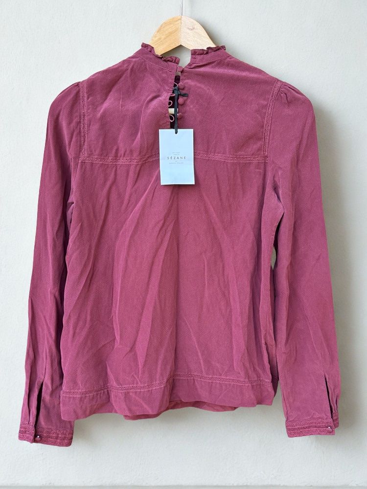 Sezane Blusen: Blouse Sezane couleur bordeaux taille S – Gebraucht aus Pully von Lili_Frei 1