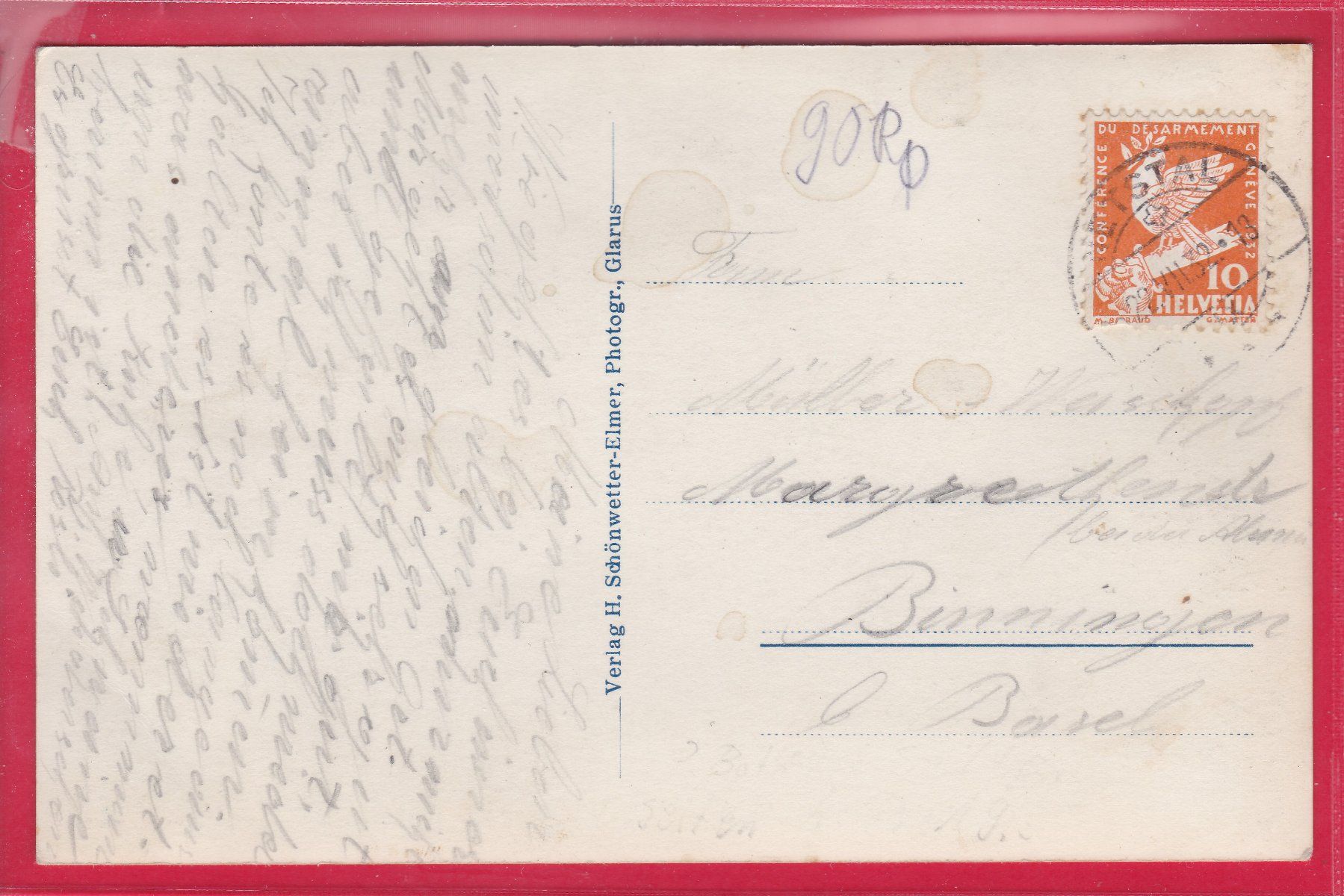 Cartoline postali: KLÖNTHALSEE, 22.7.1932, MIT 2 BOOTEN – Usato da Oberrieden venduto da Gebirgsstelze 1