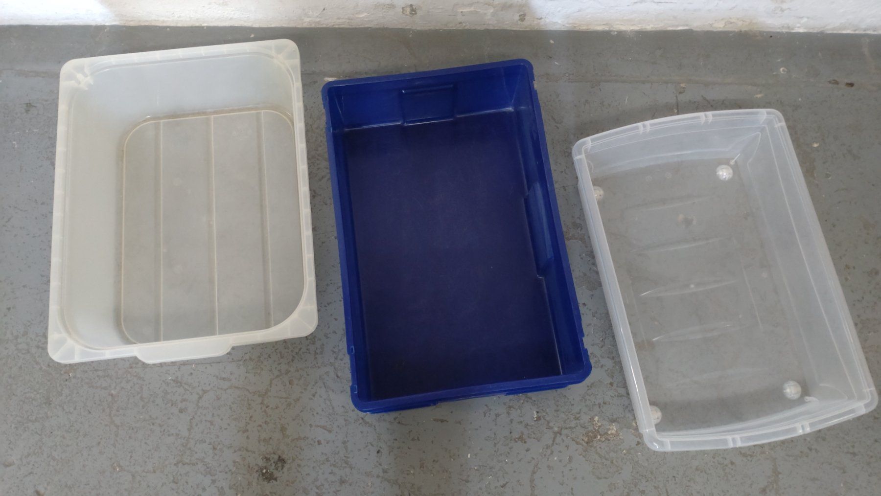 Transportkisten: 3 flache Plastikkisten gebraucht – Gebraucht aus Zürich von blaumeisli62 1