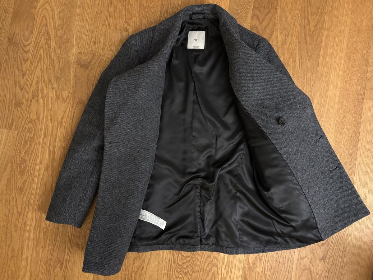 Mango Cappotti: Herren Mantel Wolle grau, meliert – Nuovo (secondo la descrizione) da Brugg AG venduto da franky_100 2