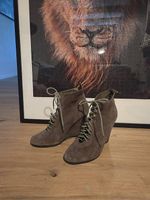High Heel Stiefeletten Buffalo London graubraun Gr 38