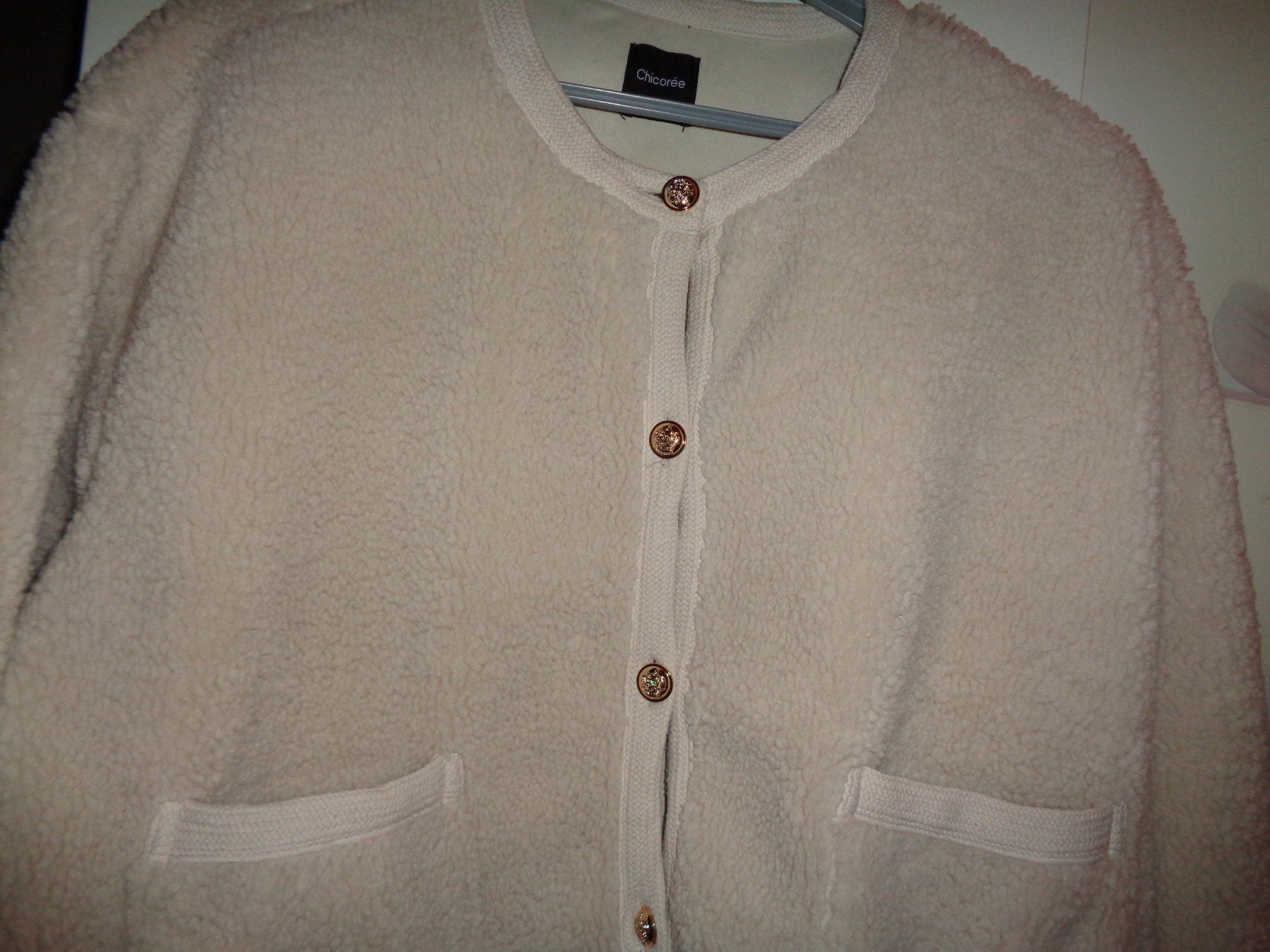 Giacche: *** Plüsch Jacke *** / schöne Knöpfe / Chicoree – Usato da Othmarsingen venduto da Leuchtturmlady 2