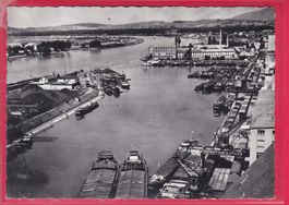 BASEL, TEILANSICHT DES RHEINHAFEN, 30.10.1959