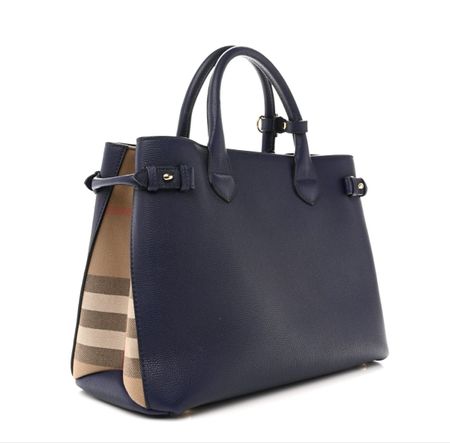 Burberry Banner Tote Bag. Medium. BLACK.