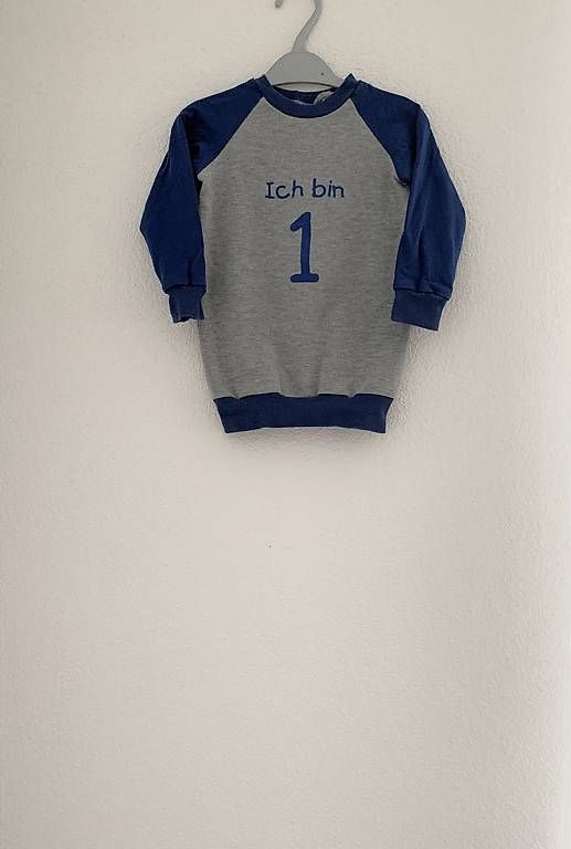 Pulls et sweat-shirts: Baby Langarm Handmade Pulli Baumwolle Gr.68 "Ich bin 1" – D'occasion à Holzhäusern ZG par paula_w