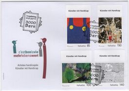 Künstler mit Handicap Serie mit TAB (dt) - illustrierter FDC