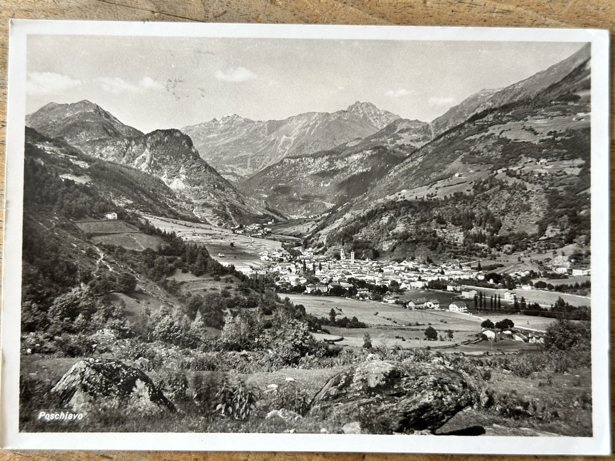 Cartoline postali: Ansichtspostkarte Poschiavo 1945 – Usato da Berschis venduto da Vild1