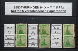 SBZ Thüringen speziel Mi-Nr.94 X+Y Postfrisch Tadellos